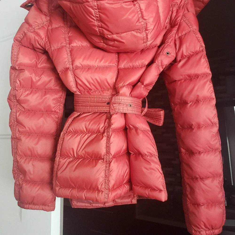 Burberry Brit burnt orange puffer belted sport coat - Picture 5 of 6